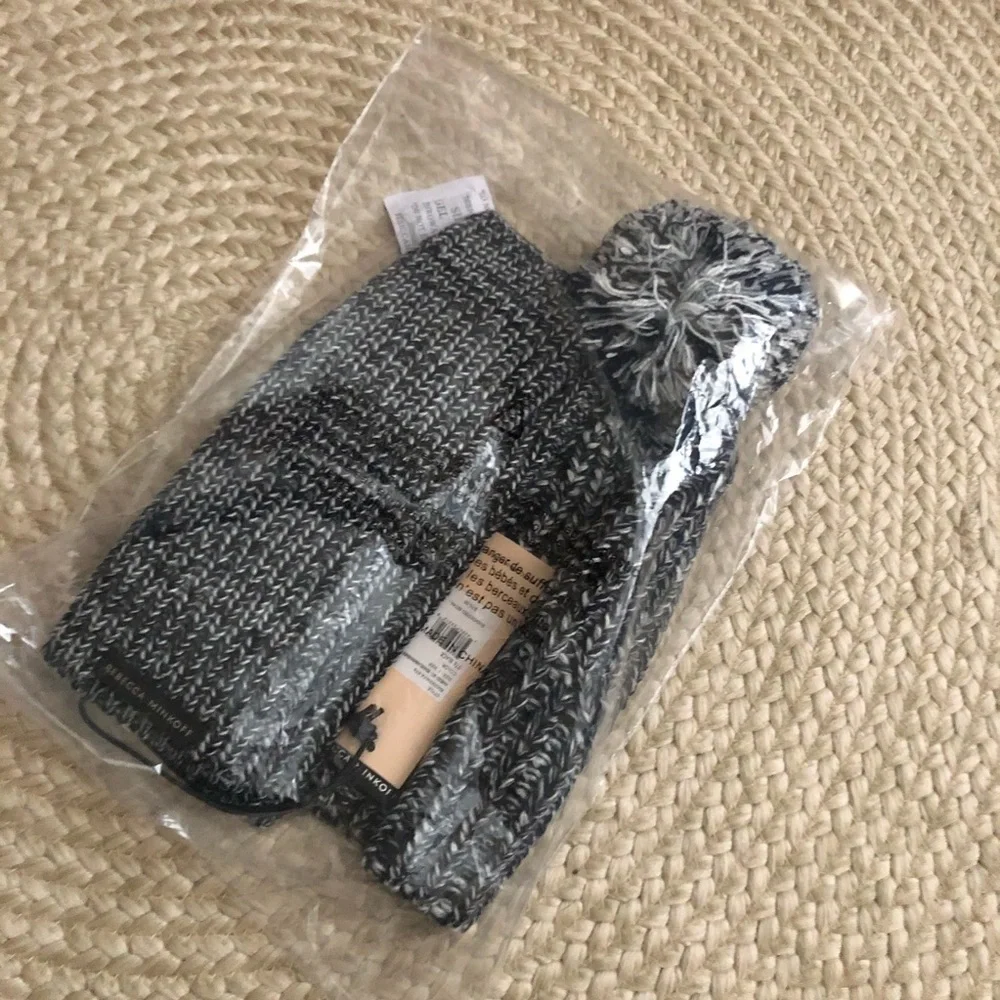 NWT rebecca minkoff marled beanie & arm warmer